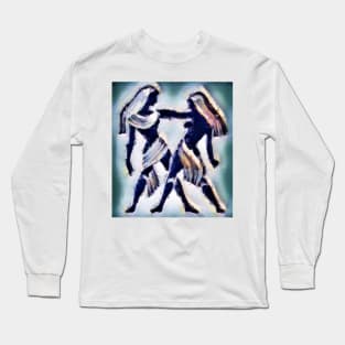 Gemini in Blue Long Sleeve T-Shirt